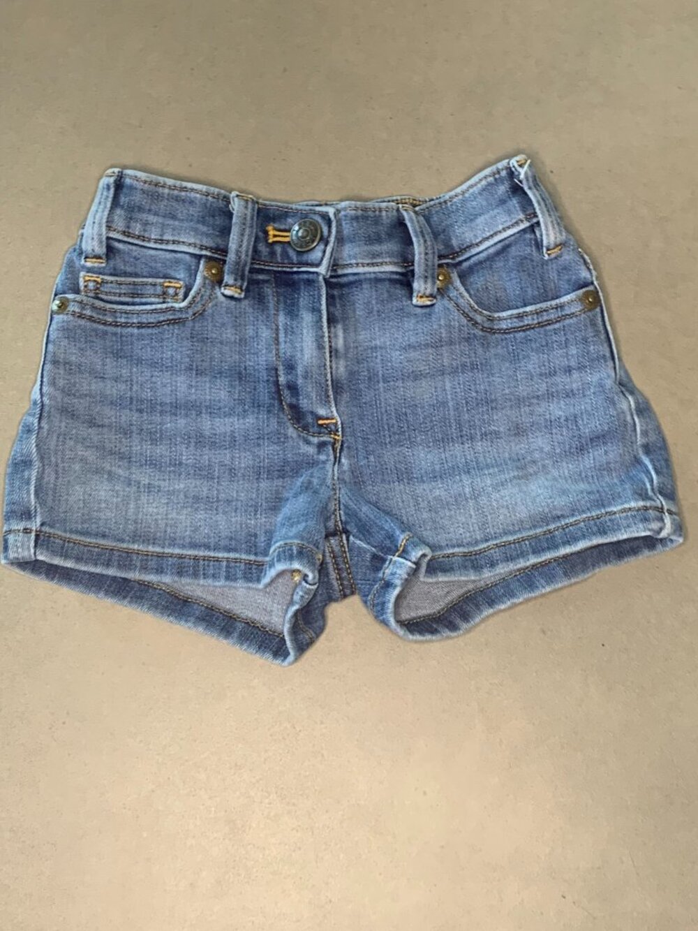 Crewcuts Runaround Denim Shorts Girls Size 2 | Classic Light Wash Jean Shorts